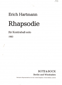 Hartmann Rhapsody Double Bass Sheet Music Songbook