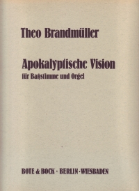 Brandmuller Apokalyptische Vision (1975) Sheet Music Songbook