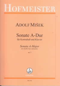 Misek Sonata Amaj Op5 Double Bass Sheet Music Songbook