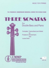 Three Sonatas For Double Bass & Piano Sheet Music Songbook