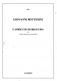 Bottesini Capriccio Di Bravura Double Bass & Piano Sheet Music Songbook