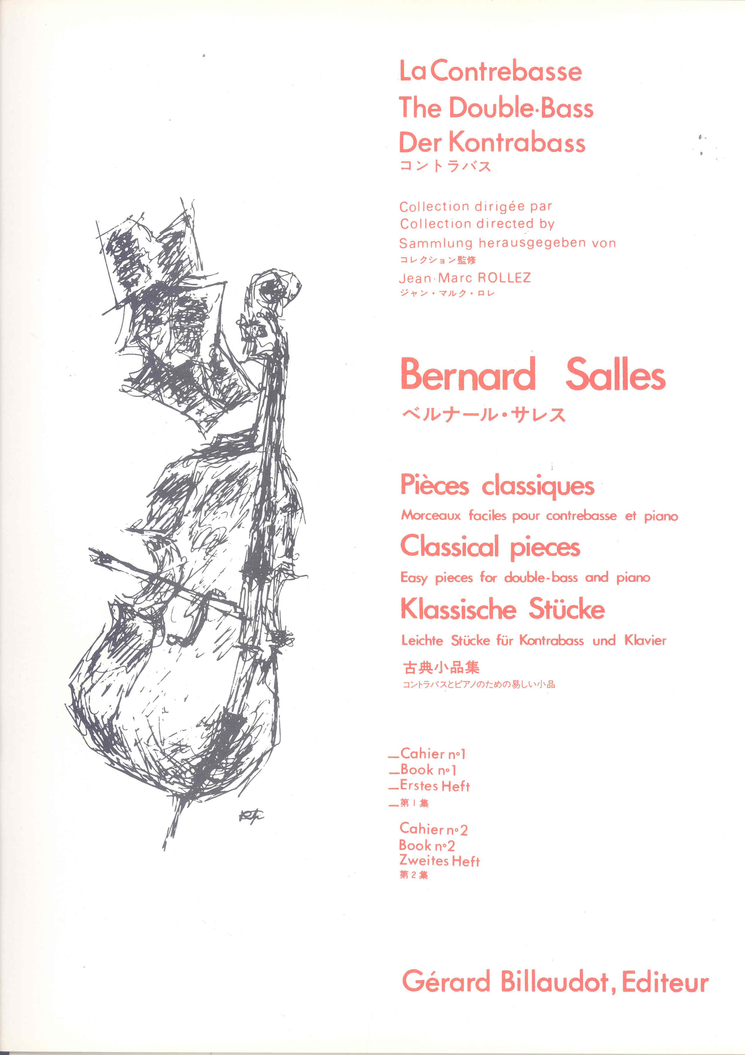 Pieces Classique Pour Contrebasse Vol 1a Salles Sheet Music Songbook