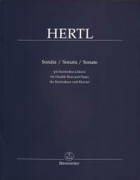 Hertl Sonata For Double Bass & Piano Sheet Music Songbook