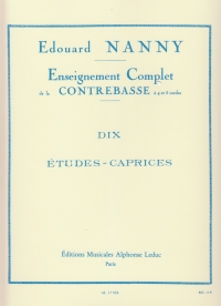 Nanny Dix Etudes-caprices Double Bass Solo Sheet Music Songbook