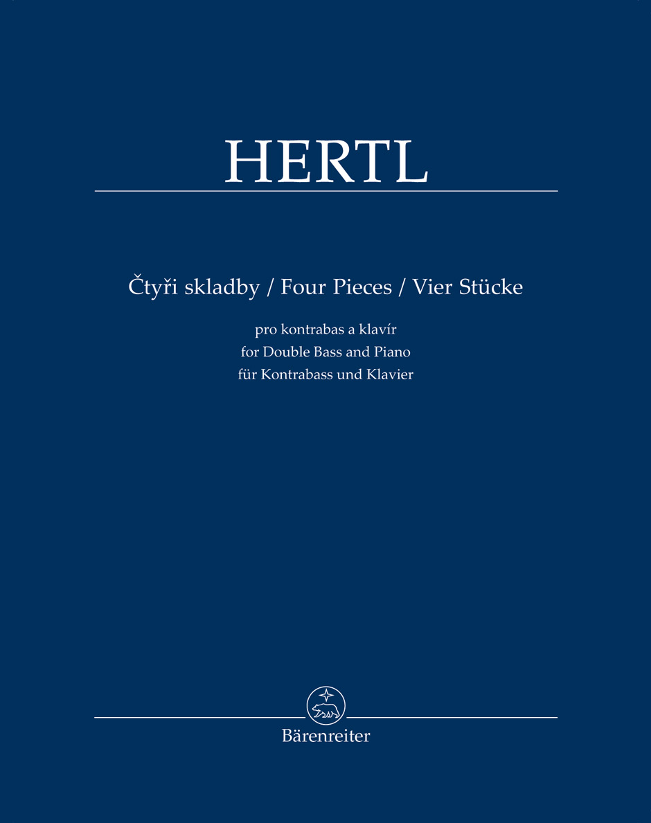 Hertl Four Pieces For Double Bass And Piano Sheet Music Songbook