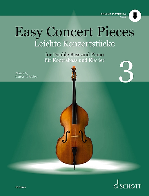 Easy Concert Pieces 3 Double Bass & Piano + Online Sheet Music Songbook
