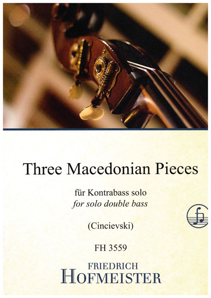 Pohlit Three Macedonian Pieces Solo Double Bass Sheet Music Songbook