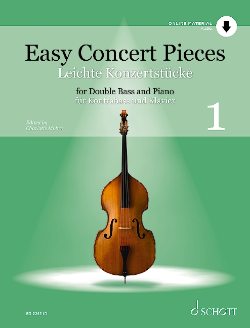 Easy Concert Pieces Double Bass Vol. 1 + Audio Sheet Music Songbook