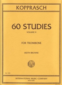 Kopprasch Studies 60 Vol 2 Brown Trombone Sheet Music Songbook