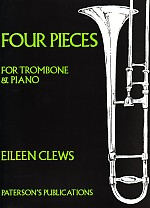 Clews Four Pieces Trombone & Piano Sheet Music Songbook
