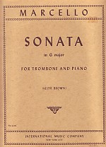Marcello Sonata Gmaj Trombone Sheet Music Songbook