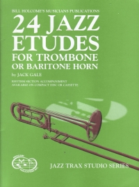 Holcombe 24 Jazz Etudes Trombone/baritone Gale Sheet Music Songbook