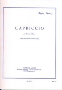Boutry Capriccio Trombone & Piano Sheet Music Songbook