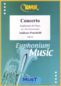 Ponchielli Concerto Sommerhalder Euphonium & Piano Sheet Music Songbook