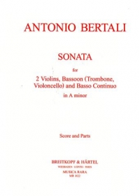 Bertali Sonata 3 D Trombone 2 Violins Sheet Music Songbook