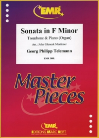 Telemann Sonata In F Minor Mortimer Trom & Piano Sheet Music Songbook