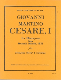 Cesare La Hieronyma Smith Trombone & Piano Sheet Music Songbook