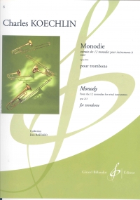 Koechlin Monodie Op.213 Trombone Solo Sheet Music Songbook