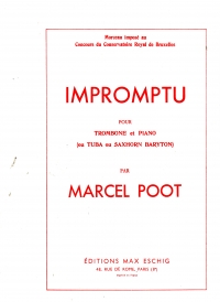 Poot Impromptu Tenor Trombone (or Tuba) & Piano Sheet Music Songbook
