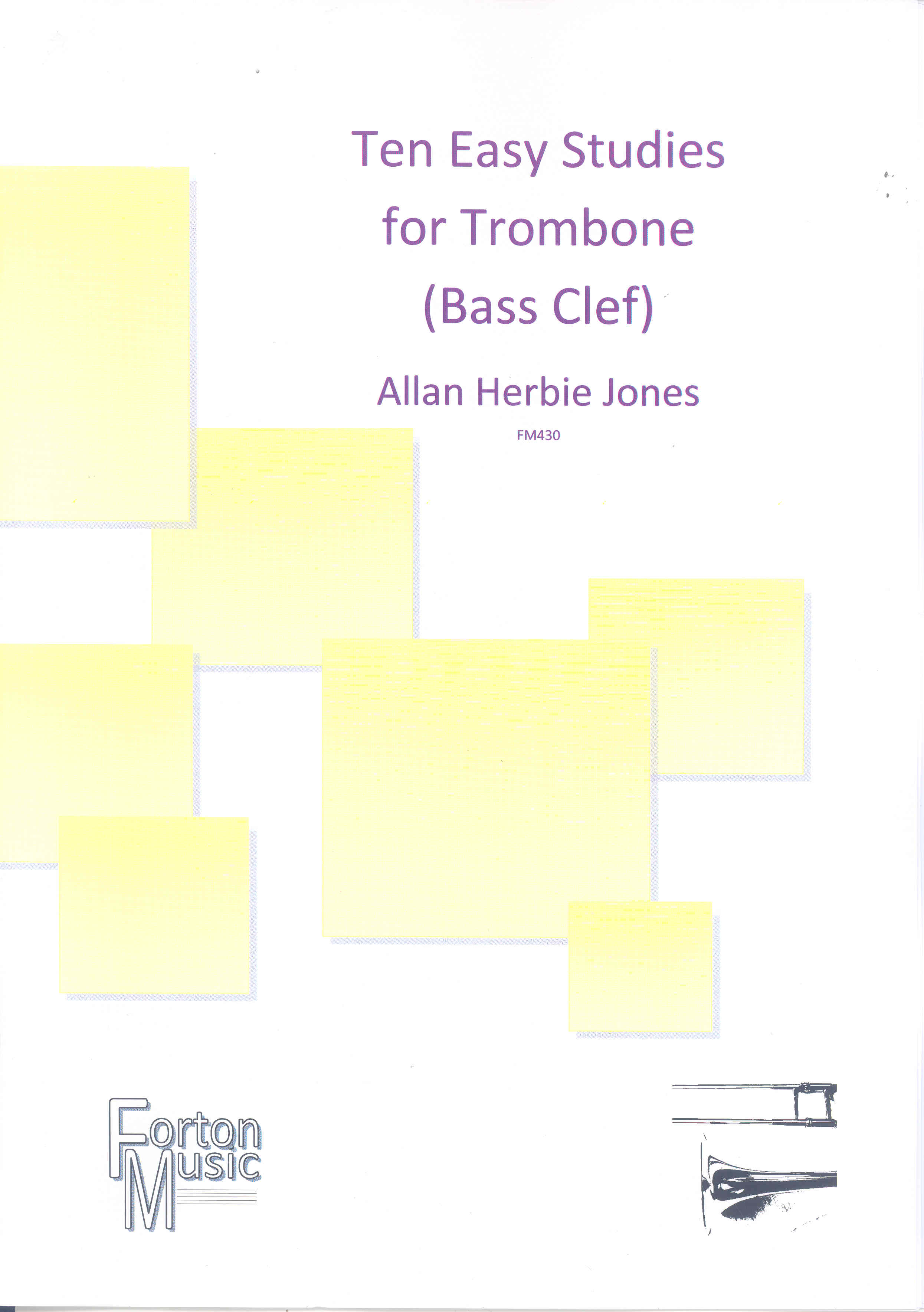 Jones 10 Easy Studies Trombone Bass Clef Sheet Music Songbook