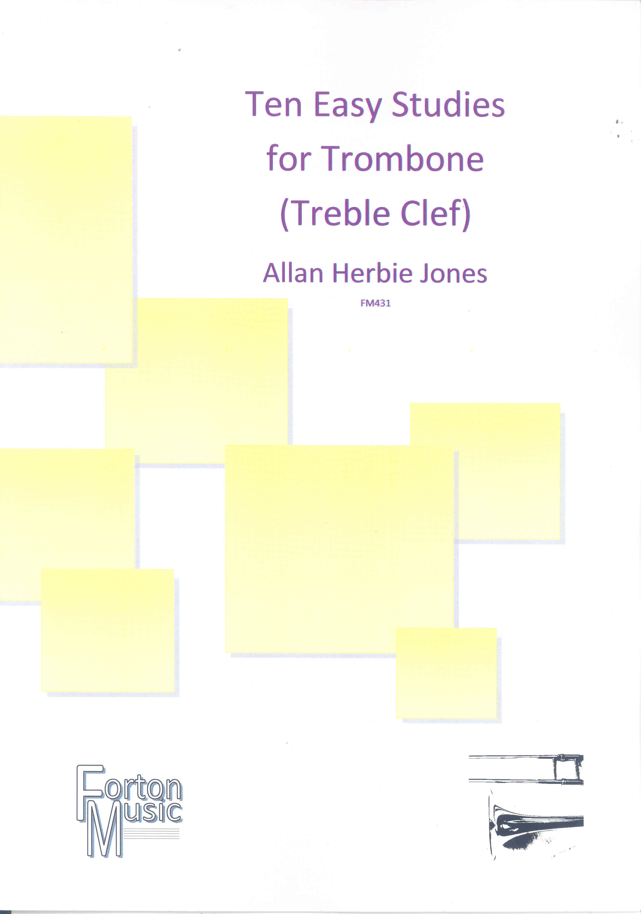 Jones 10 Easy Studies Trombone Treble Clef Sheet Music Songbook