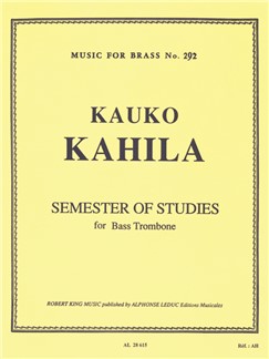 Kahila Semester Of Studies For Bass Trombone Sheet Music Songbook