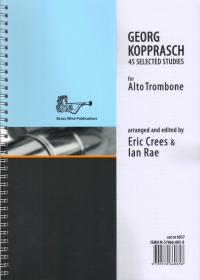 Kopprasch 45 Selected Studies Alto Trombone Crees Sheet Music Songbook