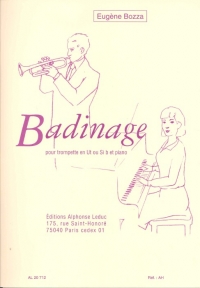 Bozza Badinage Trumpet & Piano Sheet Music Songbook