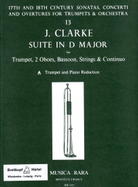 Clarke Suite Dmaj Trumpet & Piano Reduction Sheet Music Songbook