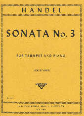 Handel Sonata No 3 Op1 No 12 Trumpet Sheet Music Songbook