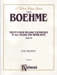 Boehme 24 Melodic Exercises Op20 Trumpet Sheet Music Songbook