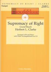 Clarke Supremacy Of Right Trumpet & Pf Cd Solos Sheet Music Songbook