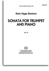 Bentzon Sonata Op73 Trumpet & Piano Sheet Music Songbook