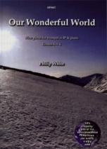 White Our Wonderful World Trumpet & Piano Sheet Music Songbook