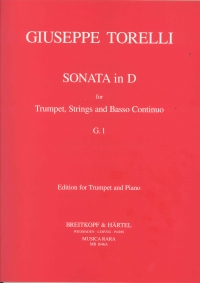Torelli Sonata G1 Trumpet Piano Sheet Music Songbook