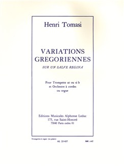 Tomasi Variations Gregoriennes Trumpet & Piano Sheet Music Songbook