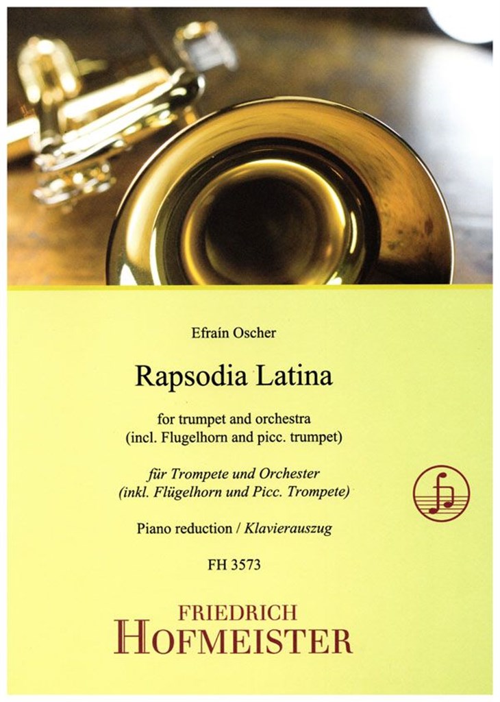 Oscher Rapsodia Latina Trumpet & Orch Pf Red Sheet Music Songbook