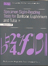 Specimen Sight Reading Tests Gr6-8 Bari/euph/tuba Sheet Music Songbook