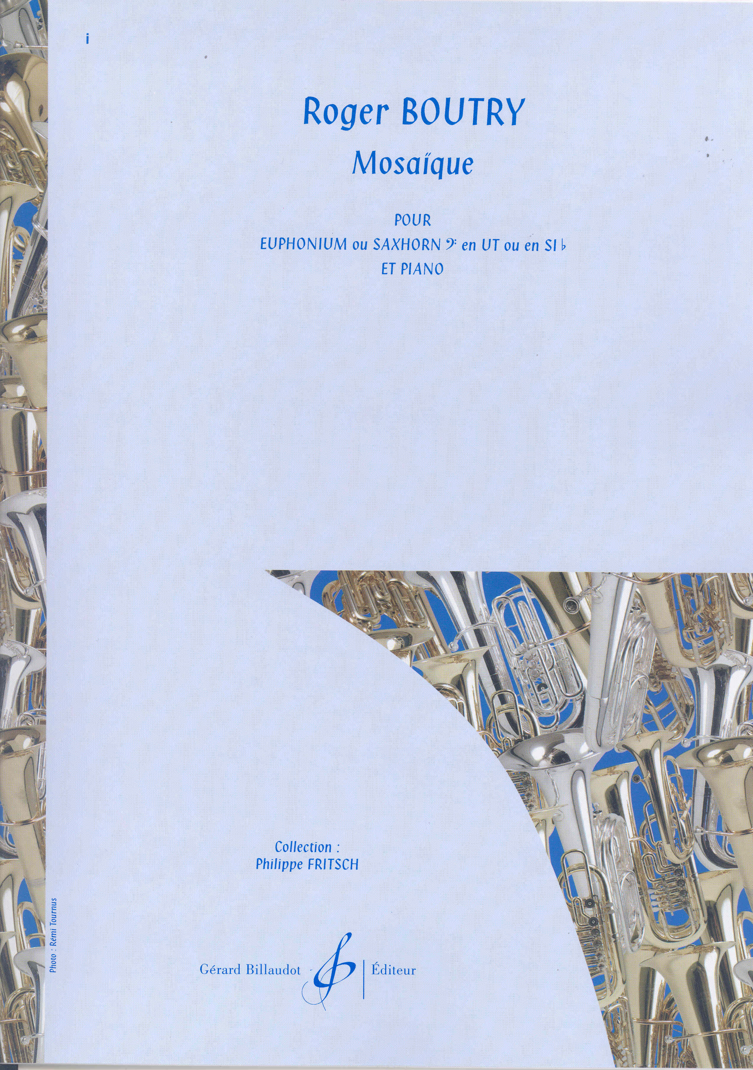 Boutry Mosaique Euphonium/saxhorn/tuba & Piano Sheet Music Songbook