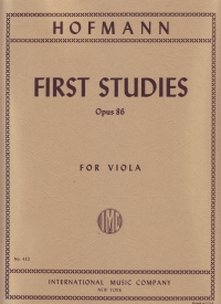 Hofmann First Studies Op86 Viola Sheet Music Songbook
