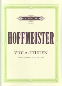 Hoffmeister Studies Viola Sheet Music Songbook