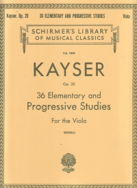 Kayser Studies (36) Op20 Progressive Viola Sheet Music Songbook