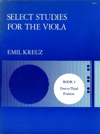 Kreuz Select Studies Book 3 Viola Sheet Music Songbook