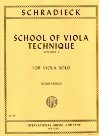 Schradieck School Of Viola Technique Vol 1 Sheet Music Songbook