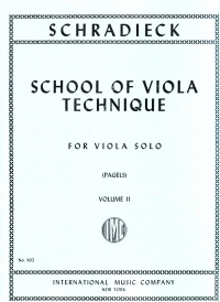 Schradieck School Of Viola Technique Vol 2 Sheet Music Songbook