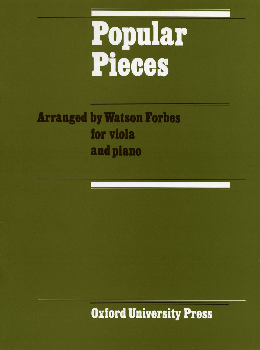 Popular Pieces For Viola Forbes Viola & Piano Sheet Music Songbook