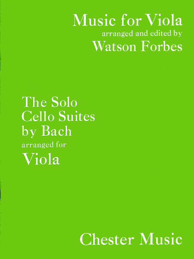Bach Suites 6 Cello Forbes Viola Solo Sheet Music Songbook