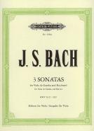 Bach Sonatas (3) Bwv1027-1029 Viola & Piano Sheet Music Songbook