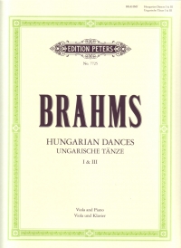 Brahms Hungarian Dances (2) Nos1 & 3 Viola/piano Sheet Music Songbook