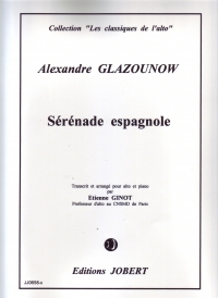 Glazunov Serenade Espagnole Viola Sheet Music Songbook